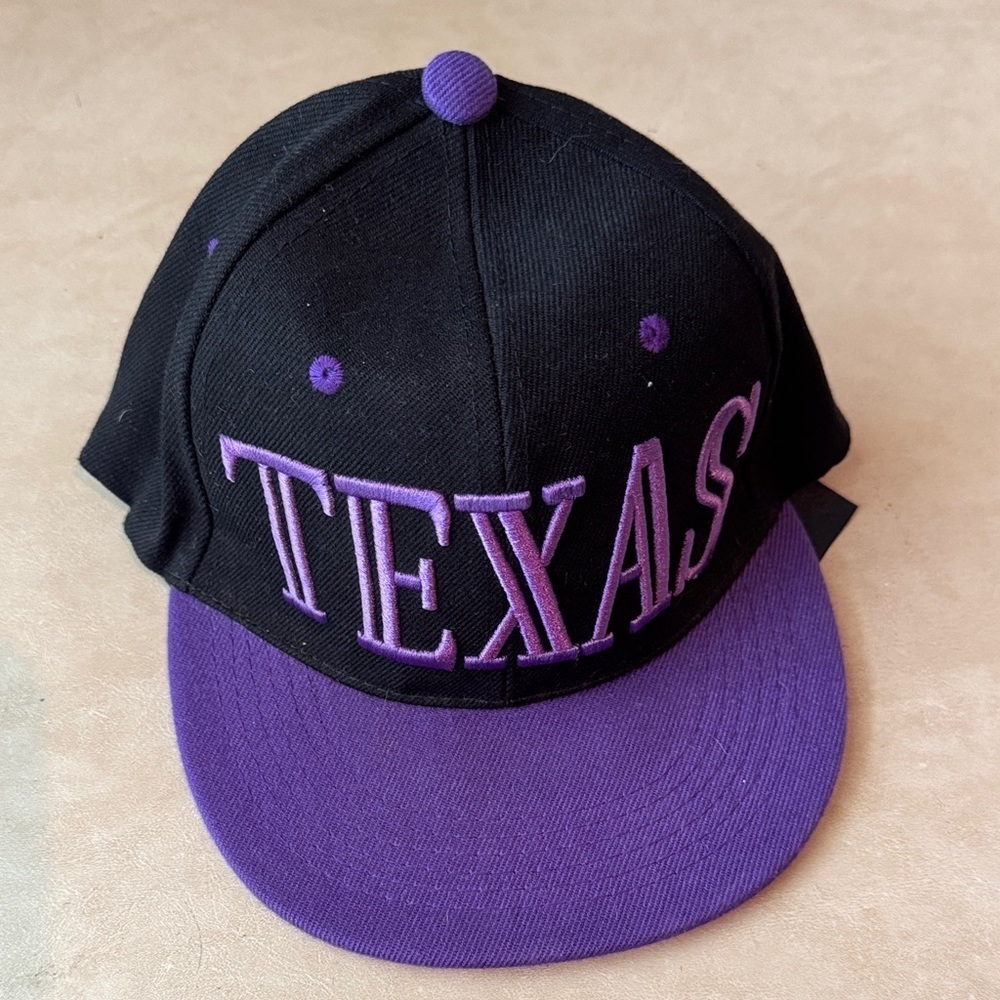 Black and Purple Texas Cap